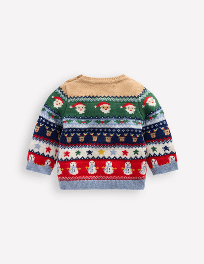 Pull motif jacquard-Motif jacquard festif multi-2