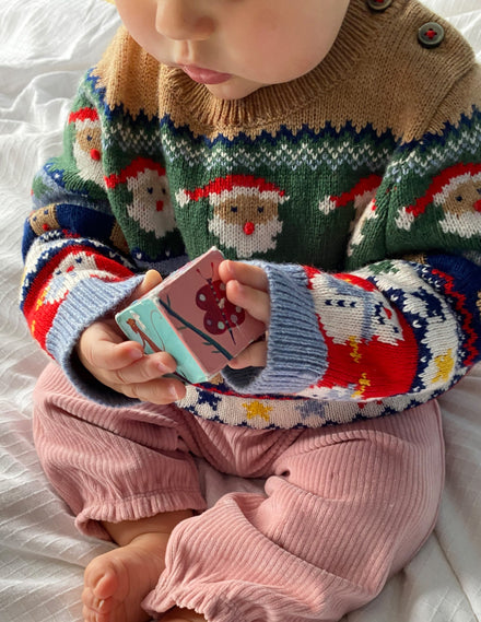 Fair-Isle-Pullover-Bunt, Weihnachtliches Fair-Isle-Muster