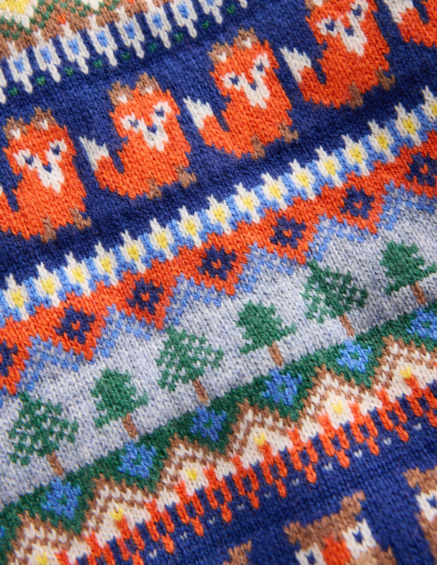 Fair-Isle-Pullover-Bunt Wald Fair Isle