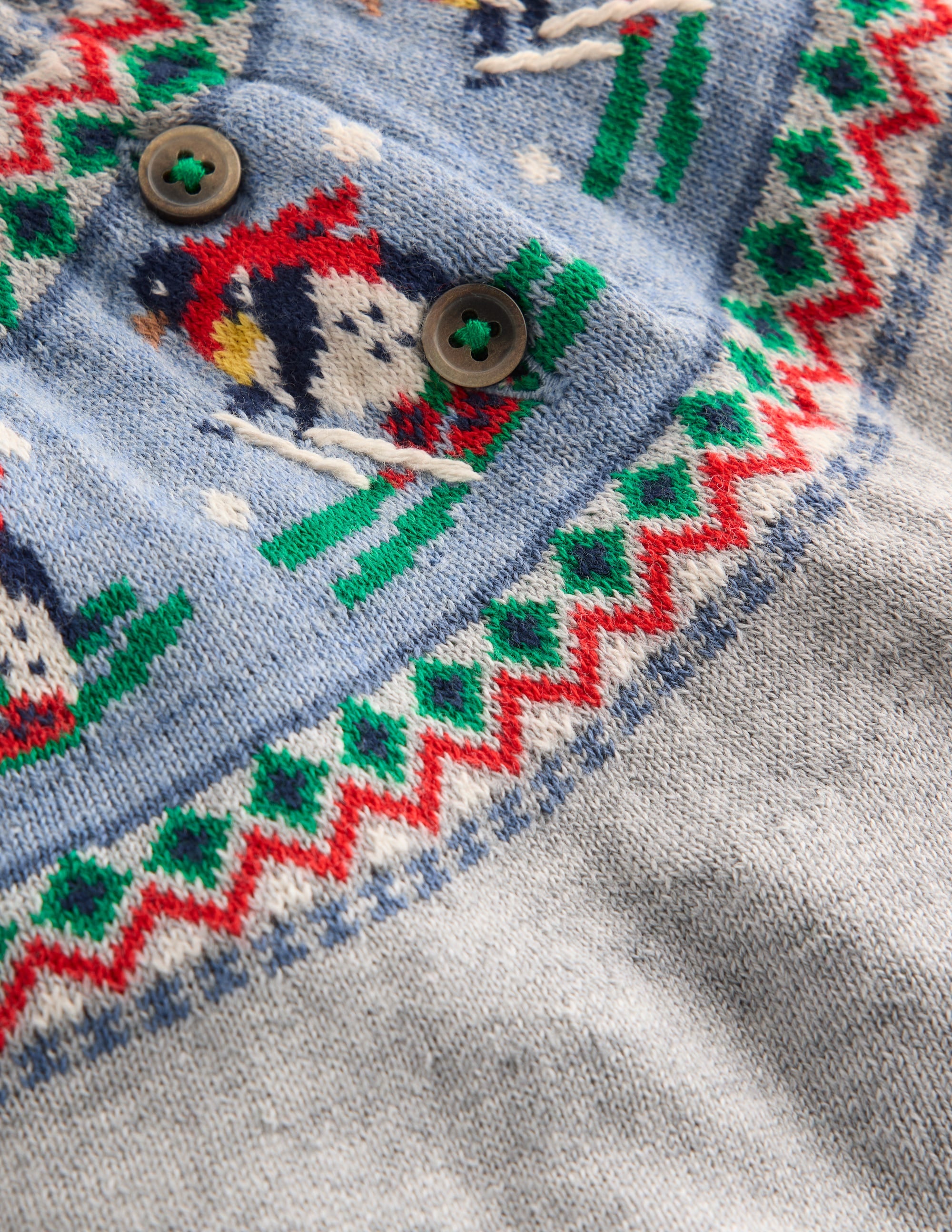 Ensemble en maille-Pingouins à ski gris chiné - Image 3