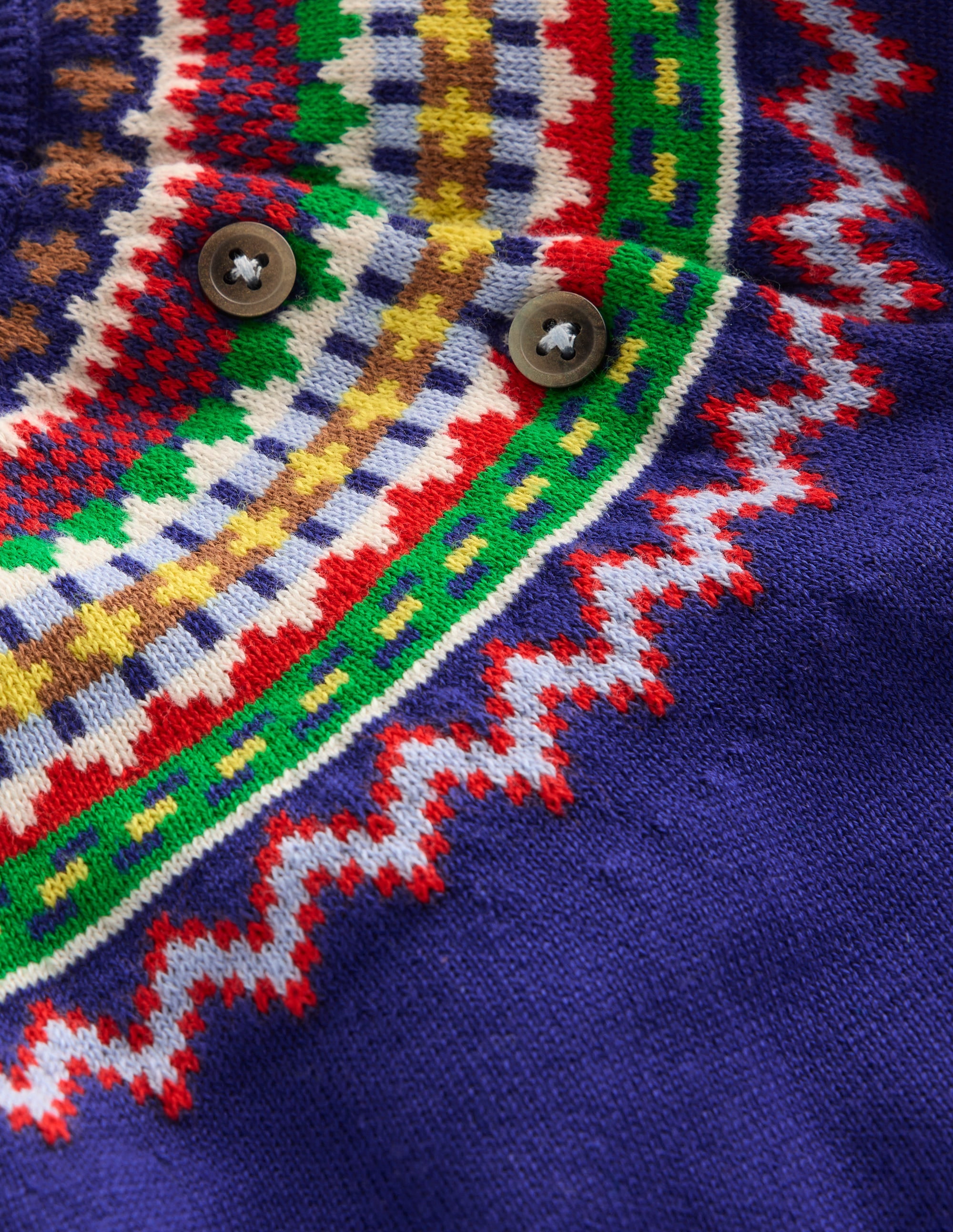 Ensemble en maille-Motif jacquard bleu saphir - Image 3