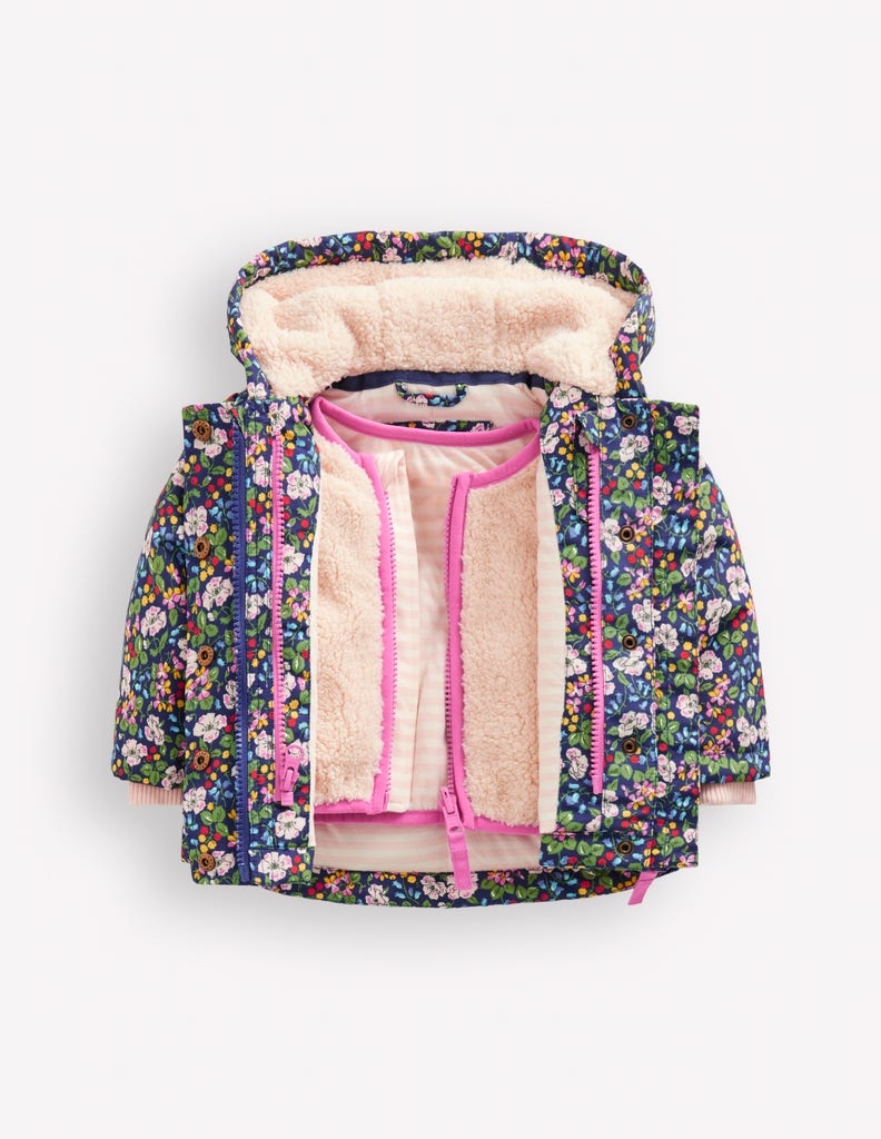 3-in-1 Shower Resistant Coat-Twilight Berry Floral - Image 5