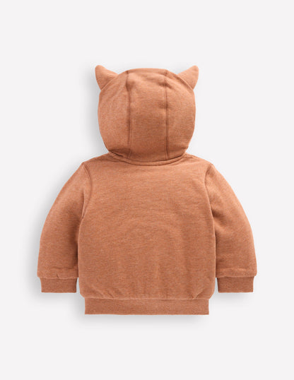 Origineller Kapuzenpullover mit Zottelfutter-Braun, Hund-2