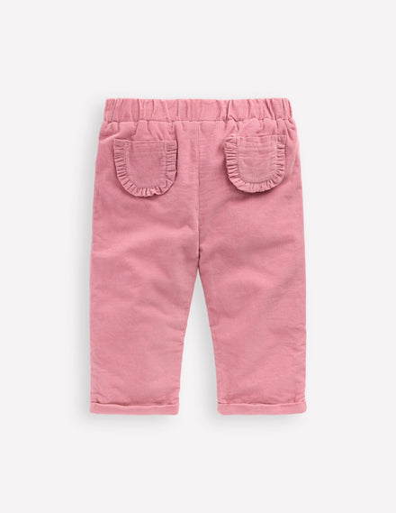 Pantalon cosy doublé-Brume rose