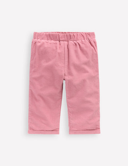 Kuschelige, gefütterte Hose-Rosa Schleier-1