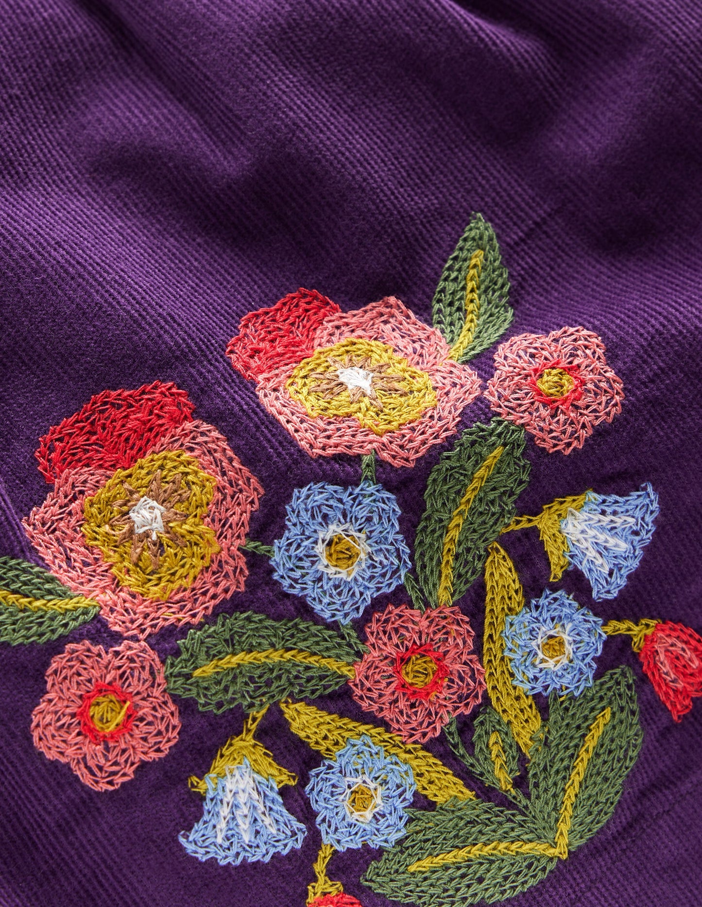 Besticktes Schürzenkleid-Set-Mystisches Violett