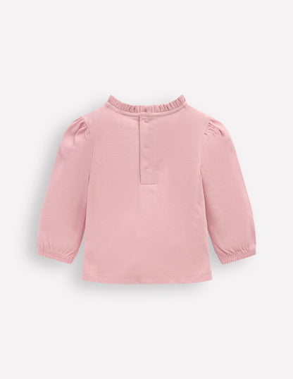 Appliqué T-shirt-Vintage Pink Seasonal Animals-2