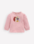 T-Shirt mit Applikation-Vintage-Rosa Tiere der Saison