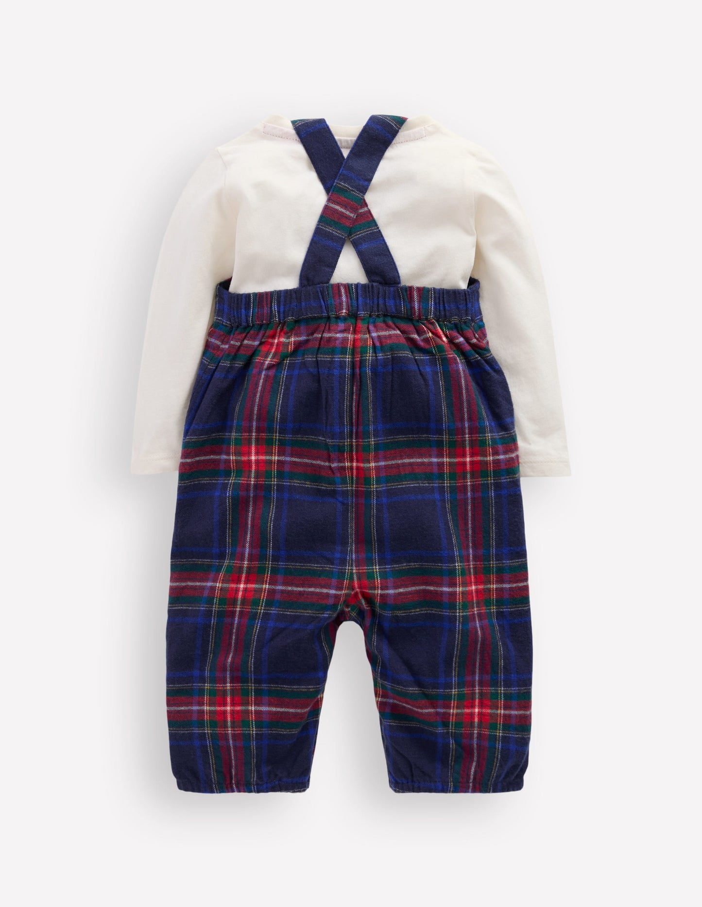 Nostalgisches Strampler-Set-Navy Kariert