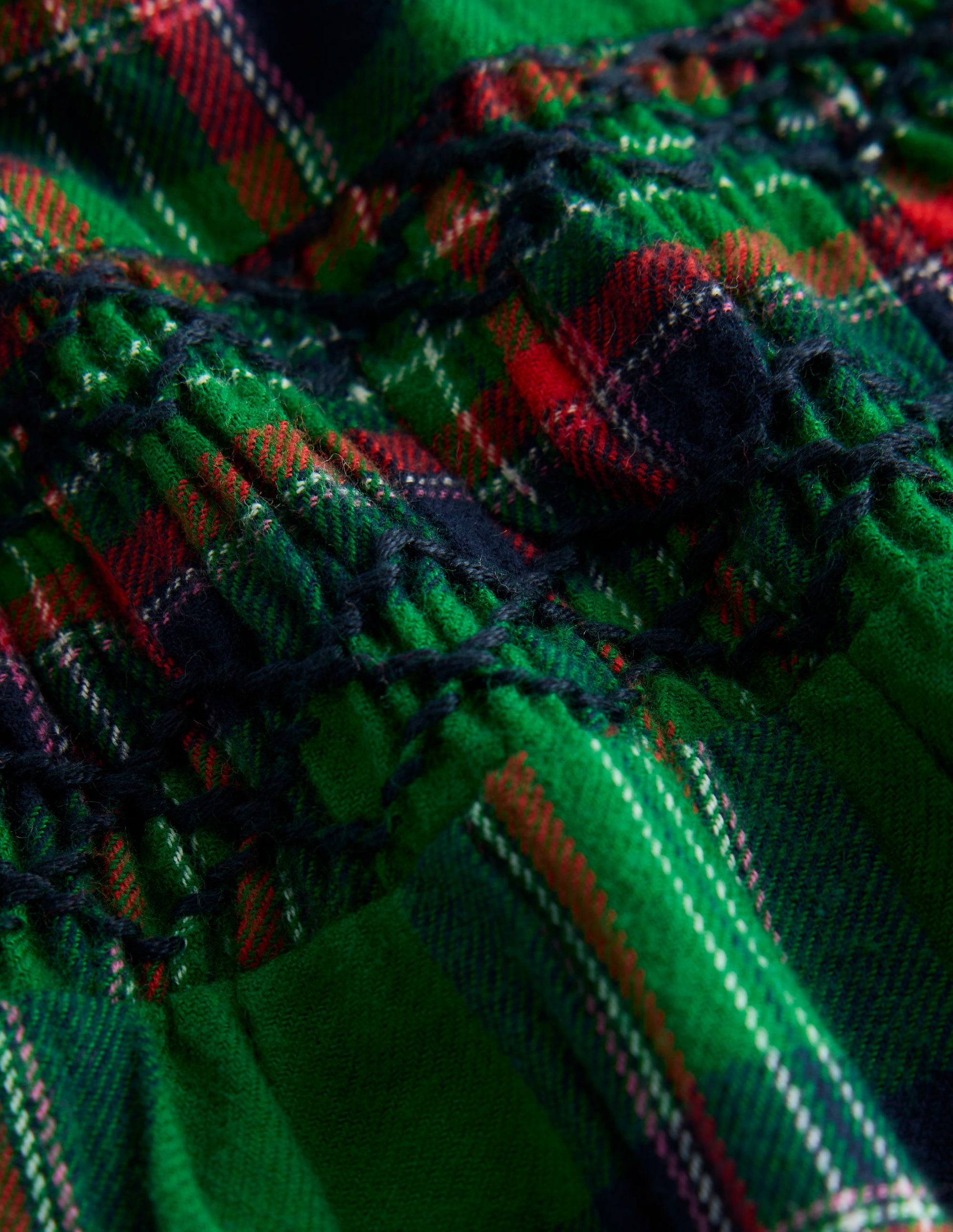 Robe de cérémonie à smocks-Carreaux Vert-3