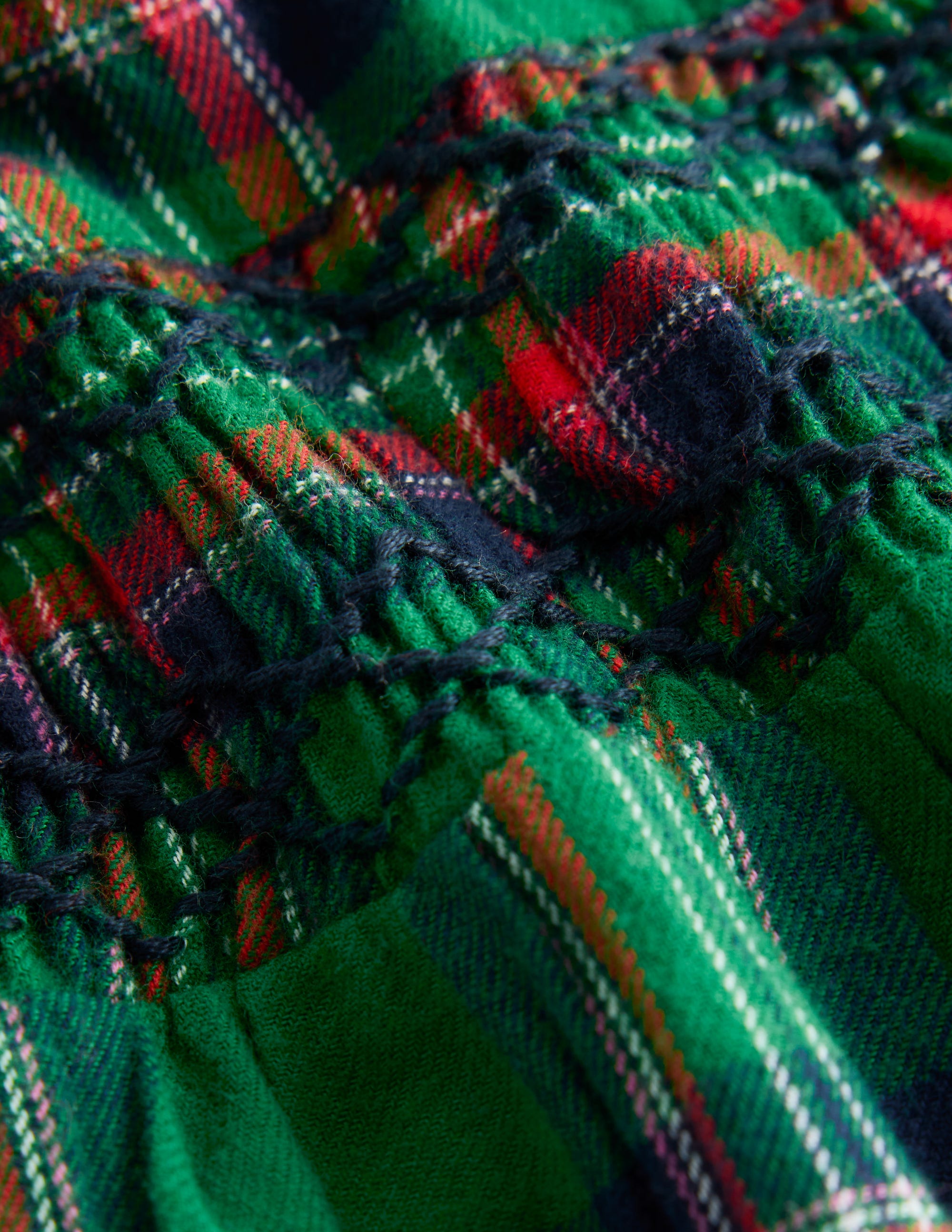 Robe de cérémonie à smocks-Carreaux Vert - Image 3