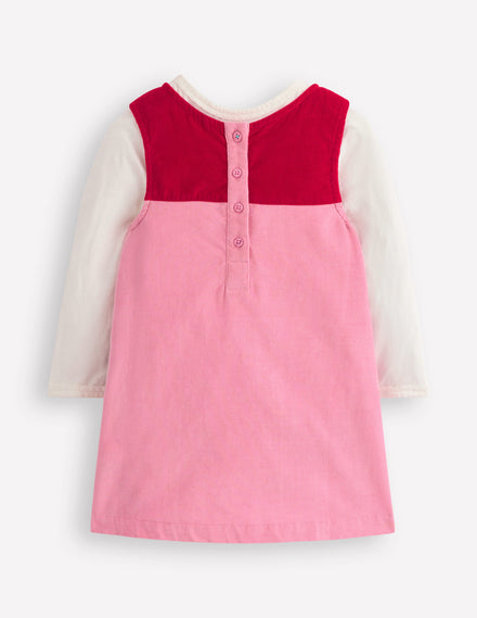Originelles Cordkleid im Set-Lebkuchenhaus