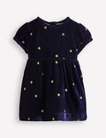 Samt-Partykleid-Marineblau Sterne