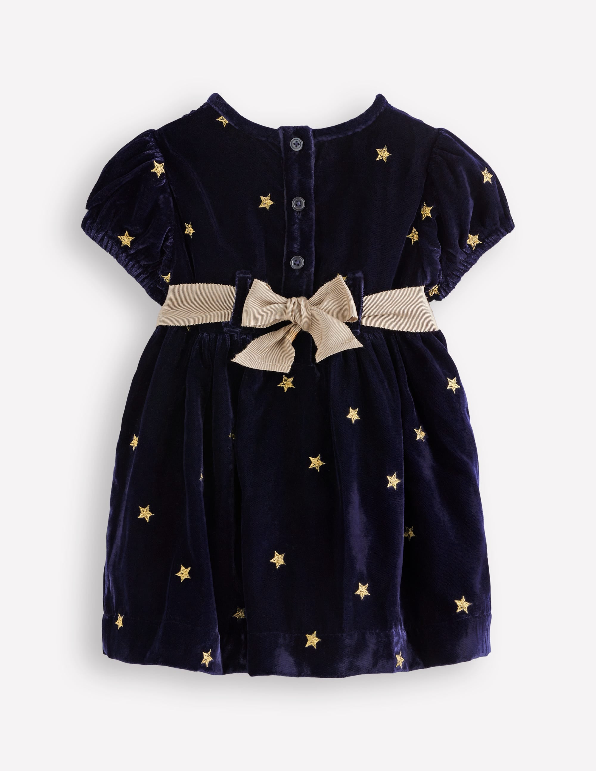 Samt-Partykleid-Marineblau Sterne - Image 2