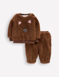 Originelles Teddyfell-Sweatshirt im Set-Braun, Bär