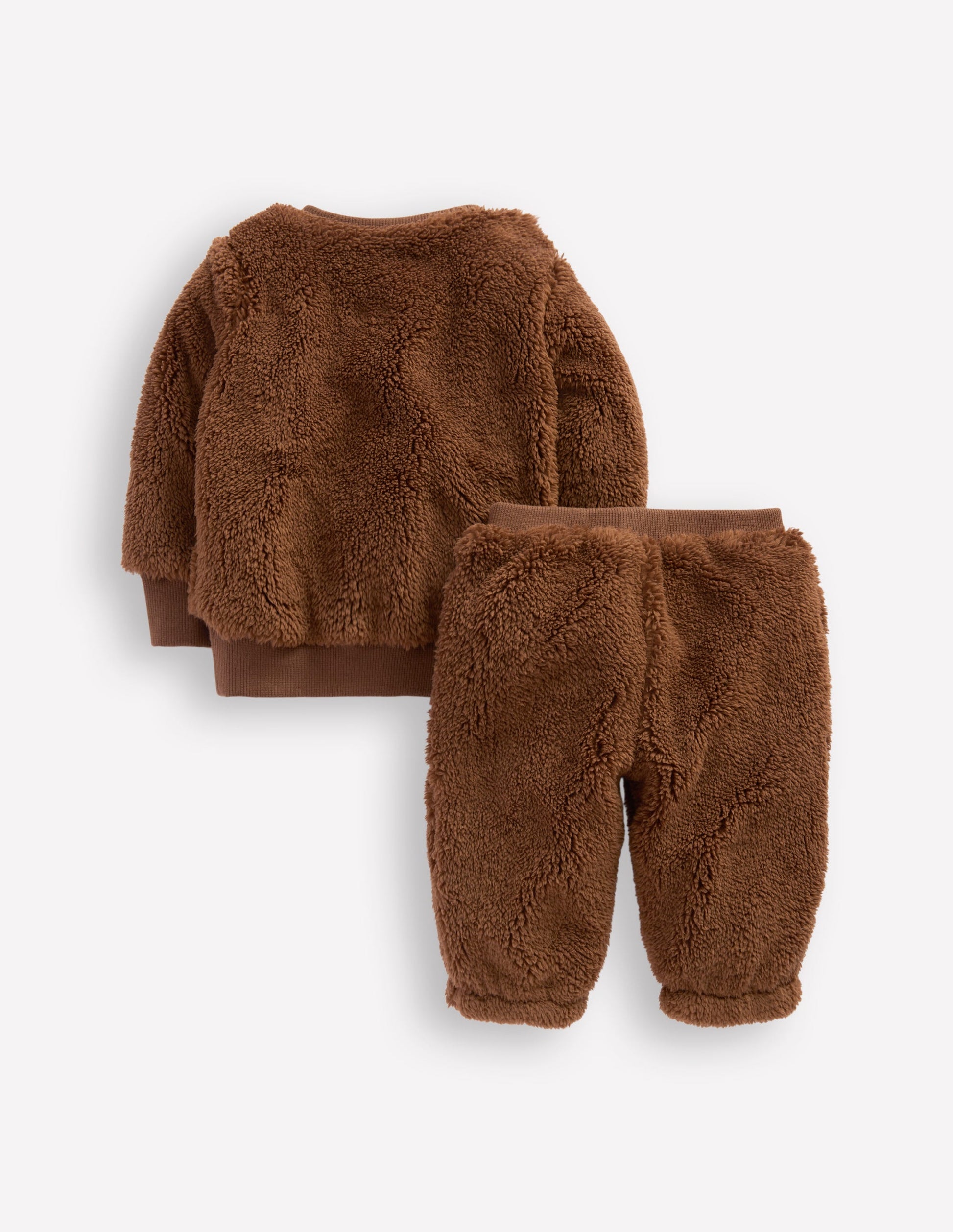 Originelles Teddyfell-Sweatshirt im Set-Braun, Bär-2