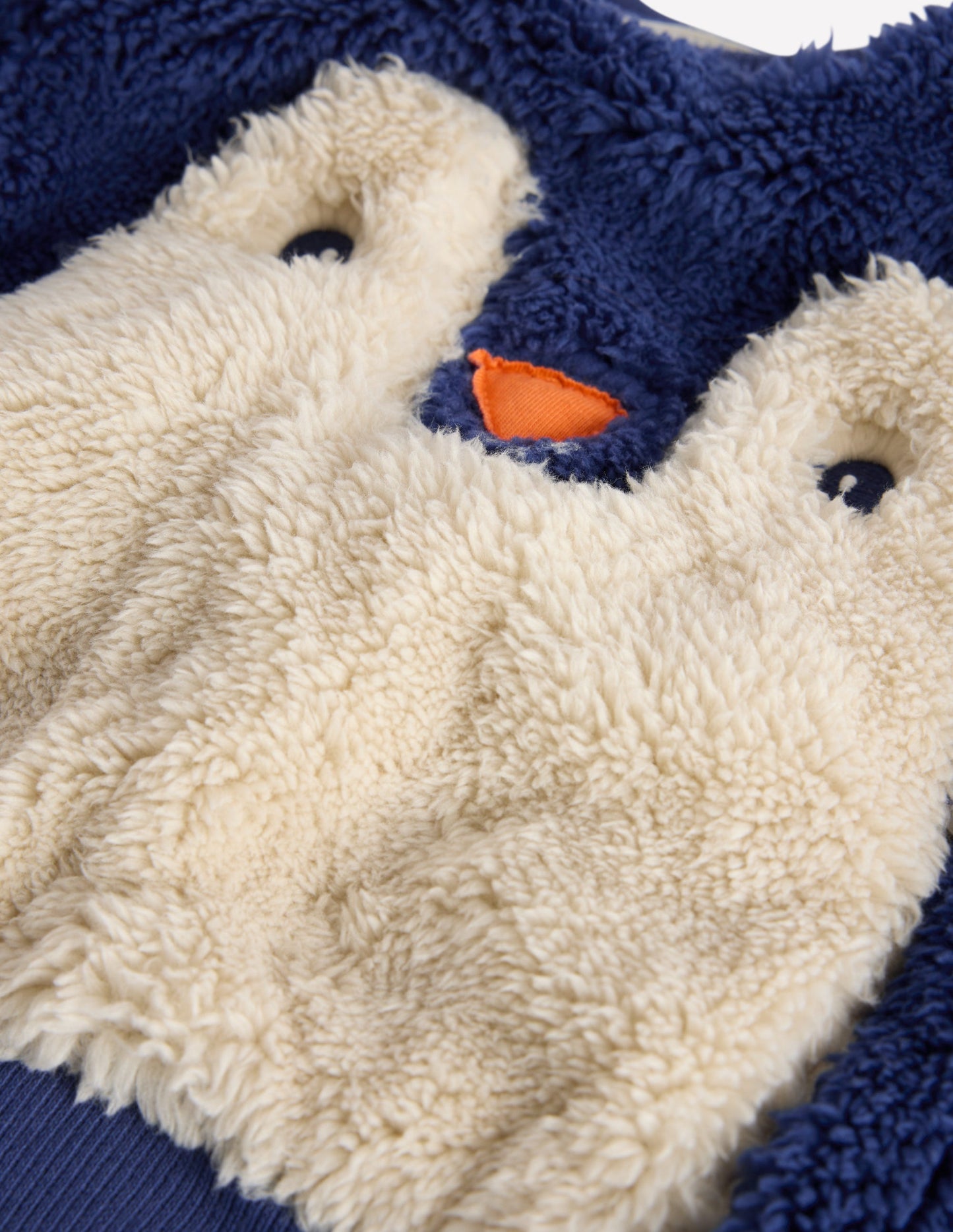 Originelles Teddyfell-Sweatshirt im Set-Marineblau Pinguin