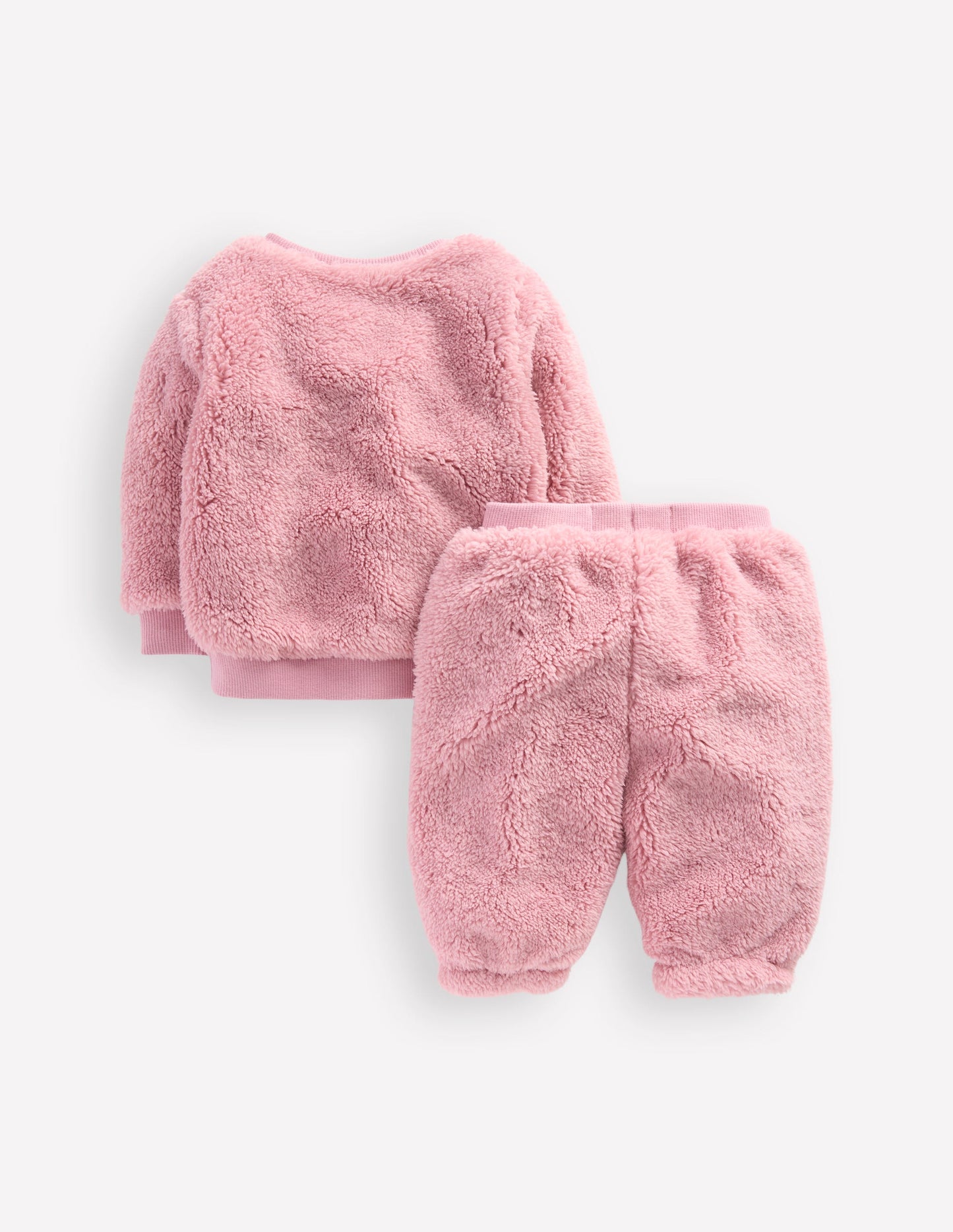 Originelles Teddyfell-Sweatshirt im Set-Rosa Maus