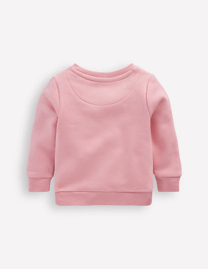 Originelles Sweatshirt für Mädchen-Vintage Rosa Dino-2