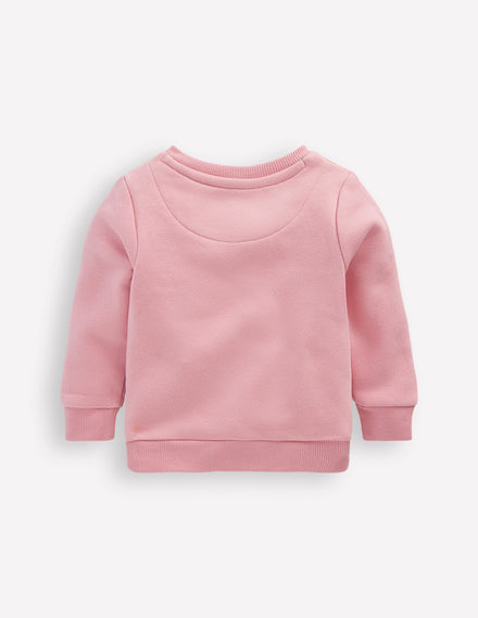 Originelles Sweatshirt für Mädchen-Vintage Rosa Dino