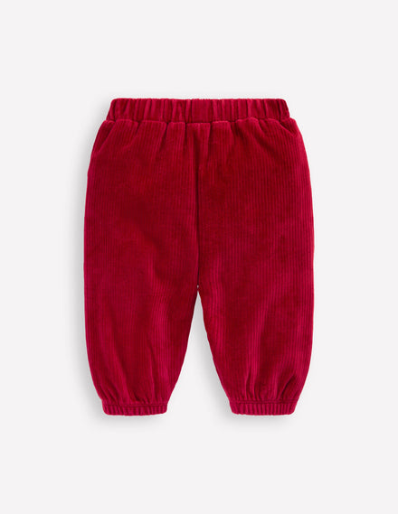 Jersey-Cordhose-Karminrot