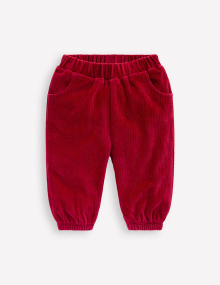 Jersey-Cordhose-Karminrot