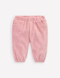 Pantalon en velours côtelé de jersey-Rose vintage