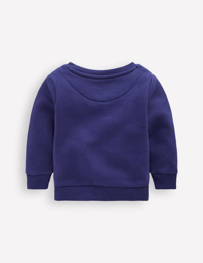 Sweatshirt mit Applikation für Jungen-Navy mit Eisbär-2