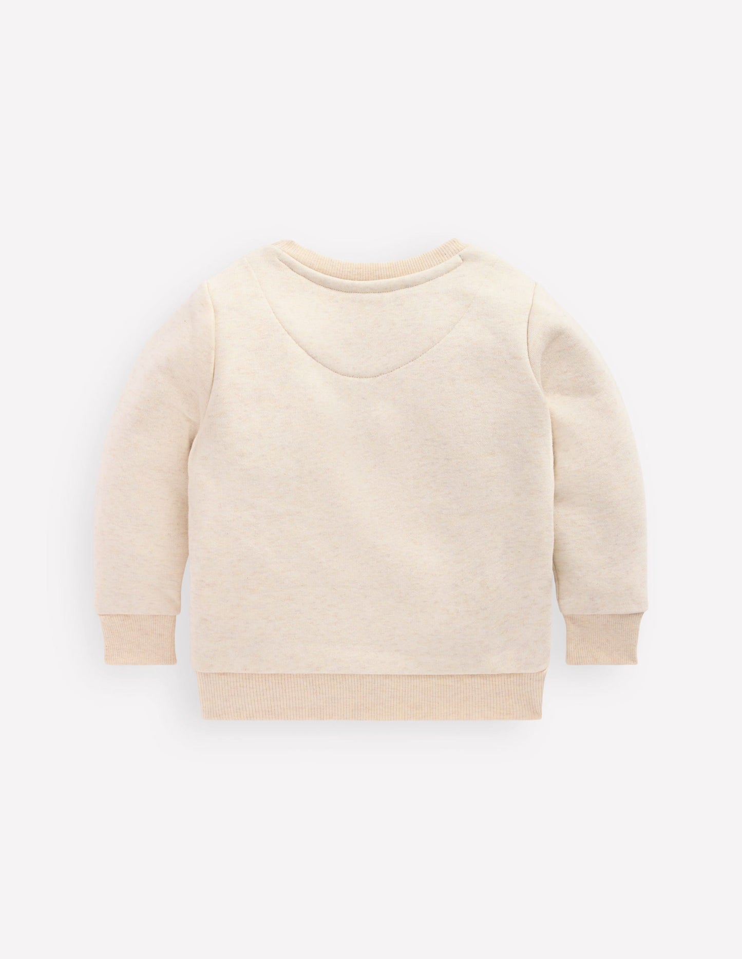 Sweatshirt mit Applikation für Jungen-Hellbeige Meliert, Dinosaurier
