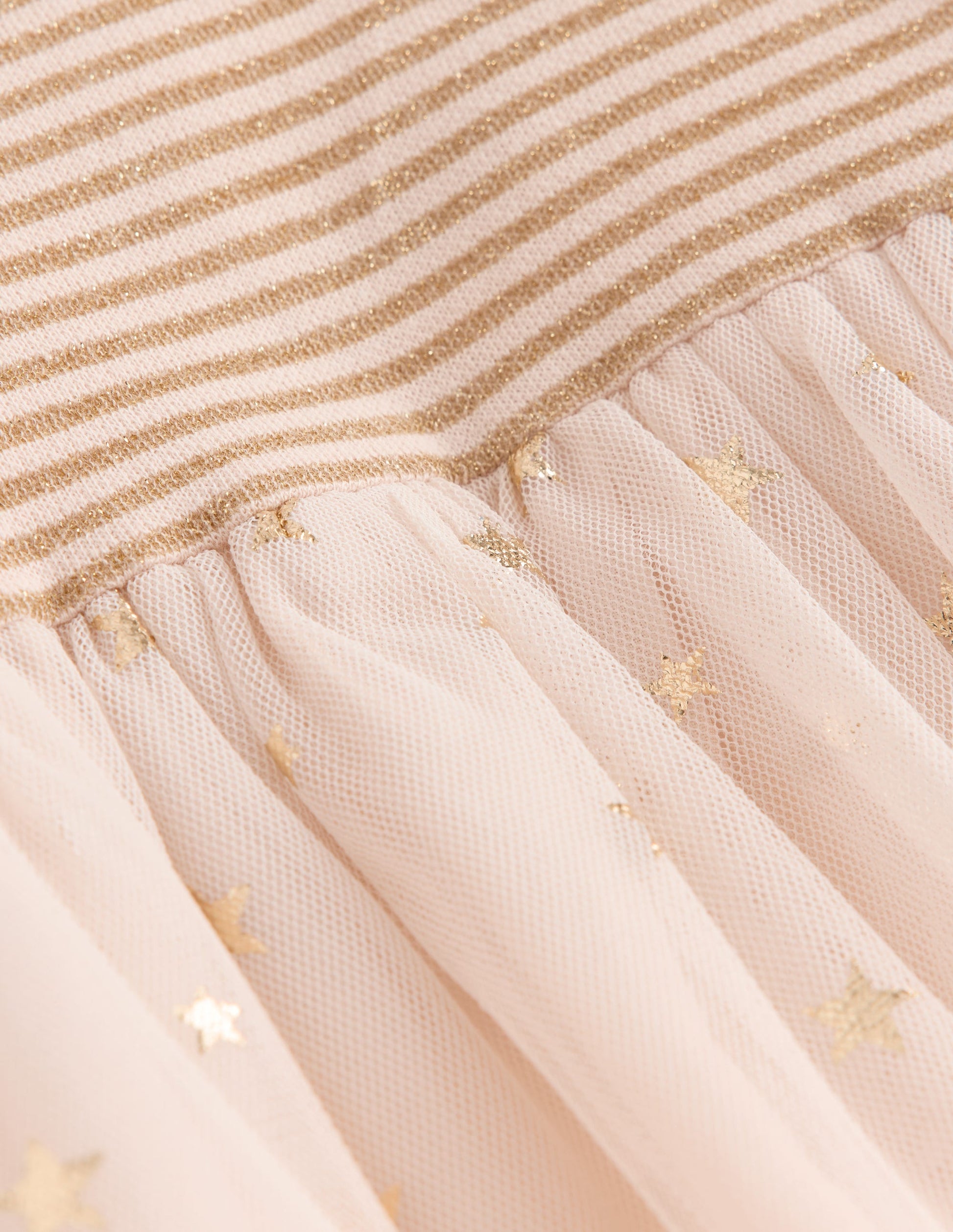 Robe en tulle et jersey-Ivoire doux/confettis dorés-3