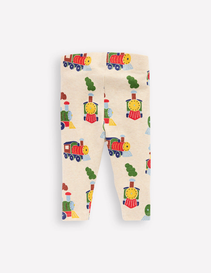 Gerippte Leggings im 3er-Pack-Haferbeige Meliert Züge