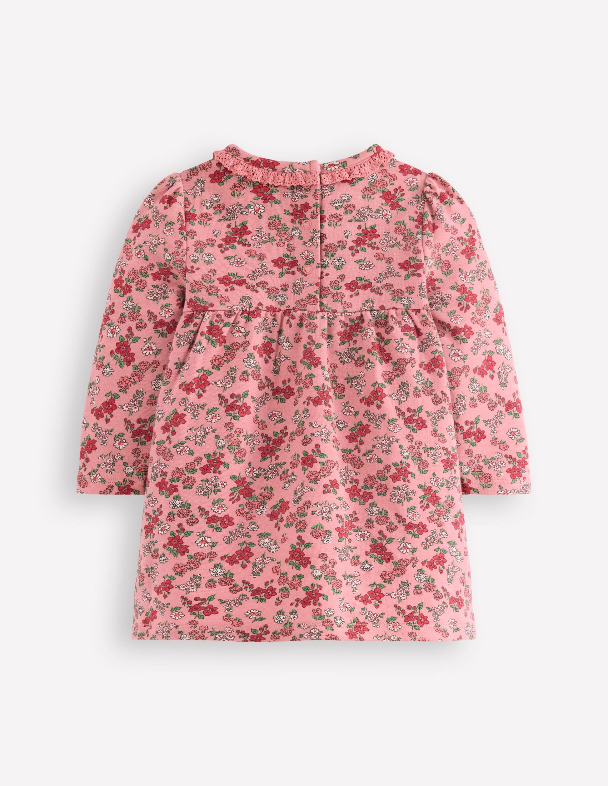 Sweatshirt-Kleid-Erdbeerrosa Blumenwiese-2