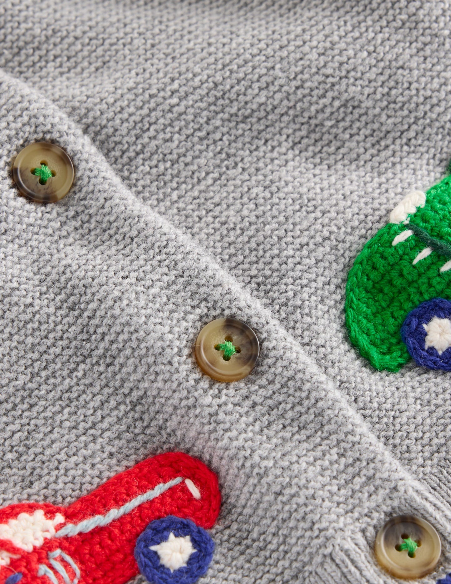 Originelle Logo-Strickjacke-Grau Meliert Autos