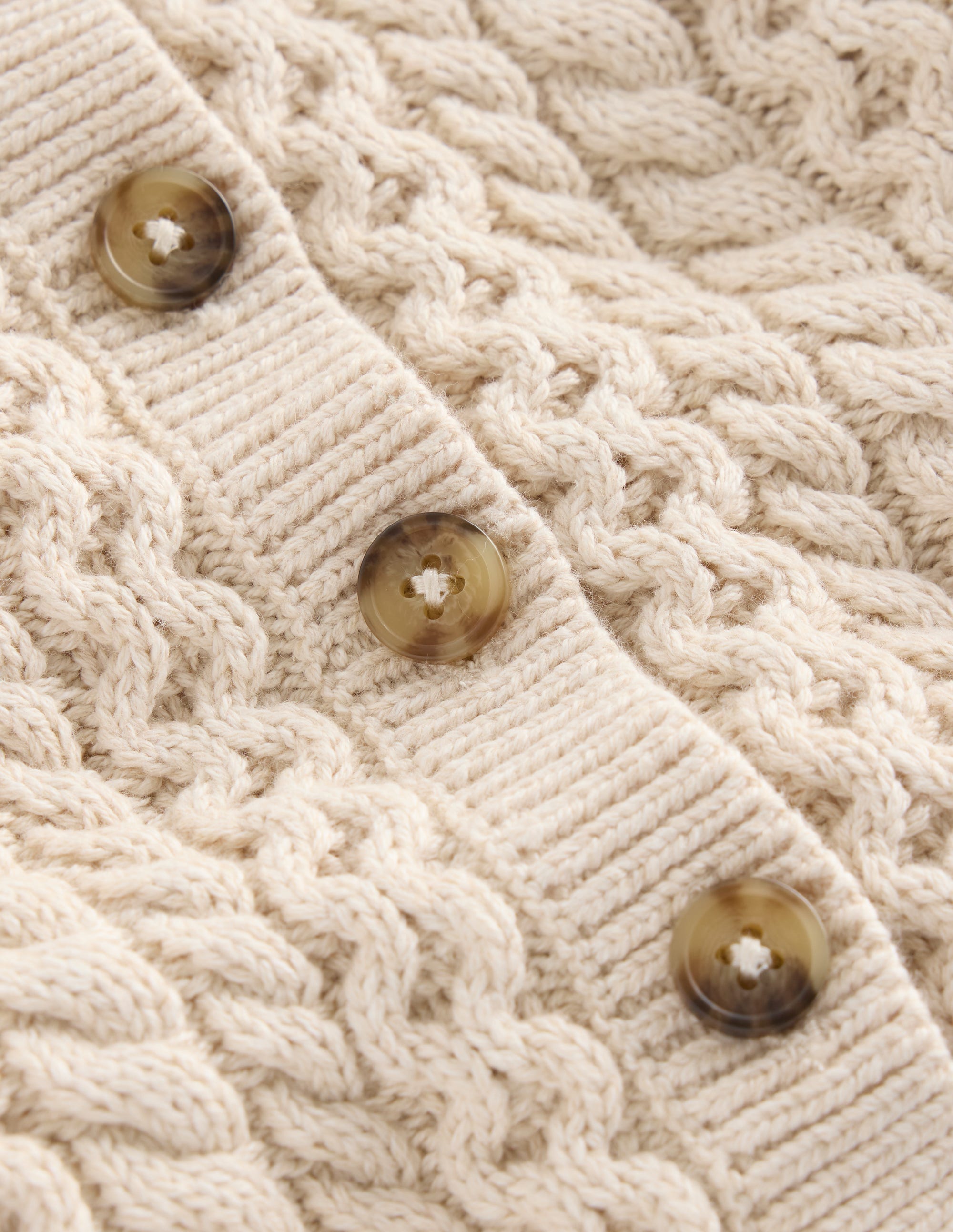 Strickspielset mit Zopfmuster-Beige Meliert - Image 3