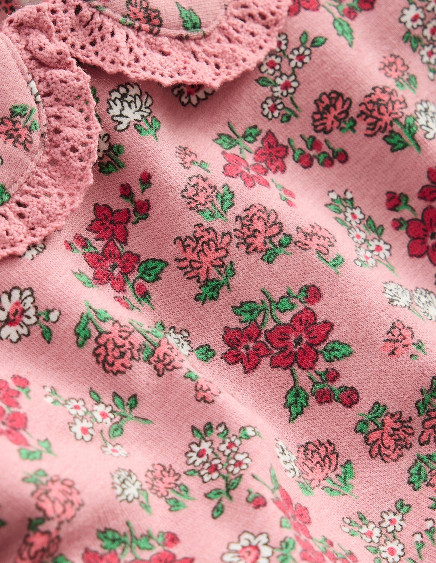 Sweatshirt-Set mit hübschem Kragen-Pink Geblümt