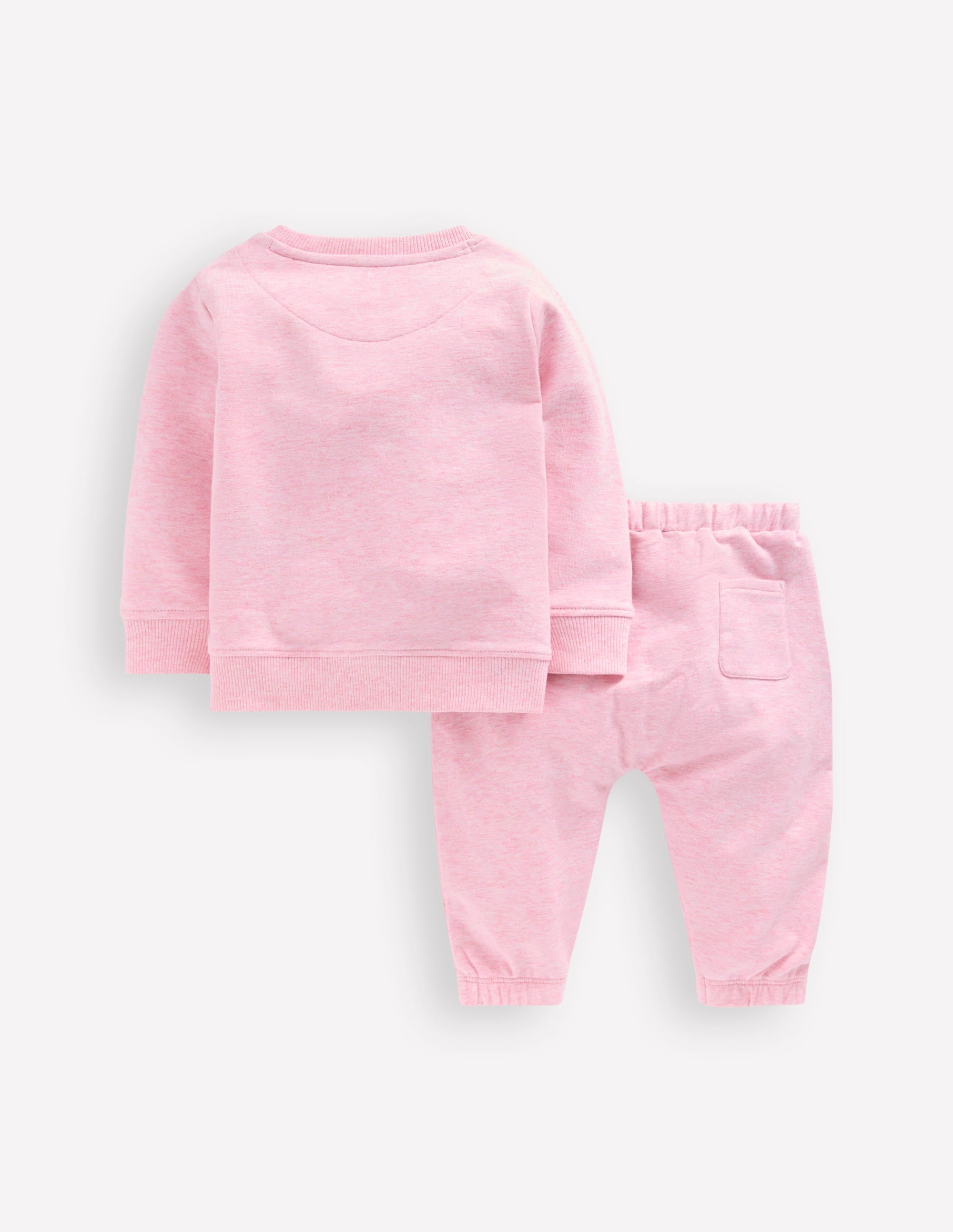 Sweatshirt-Set mit Applikation-Rosa Melierte Herzen - Image 2