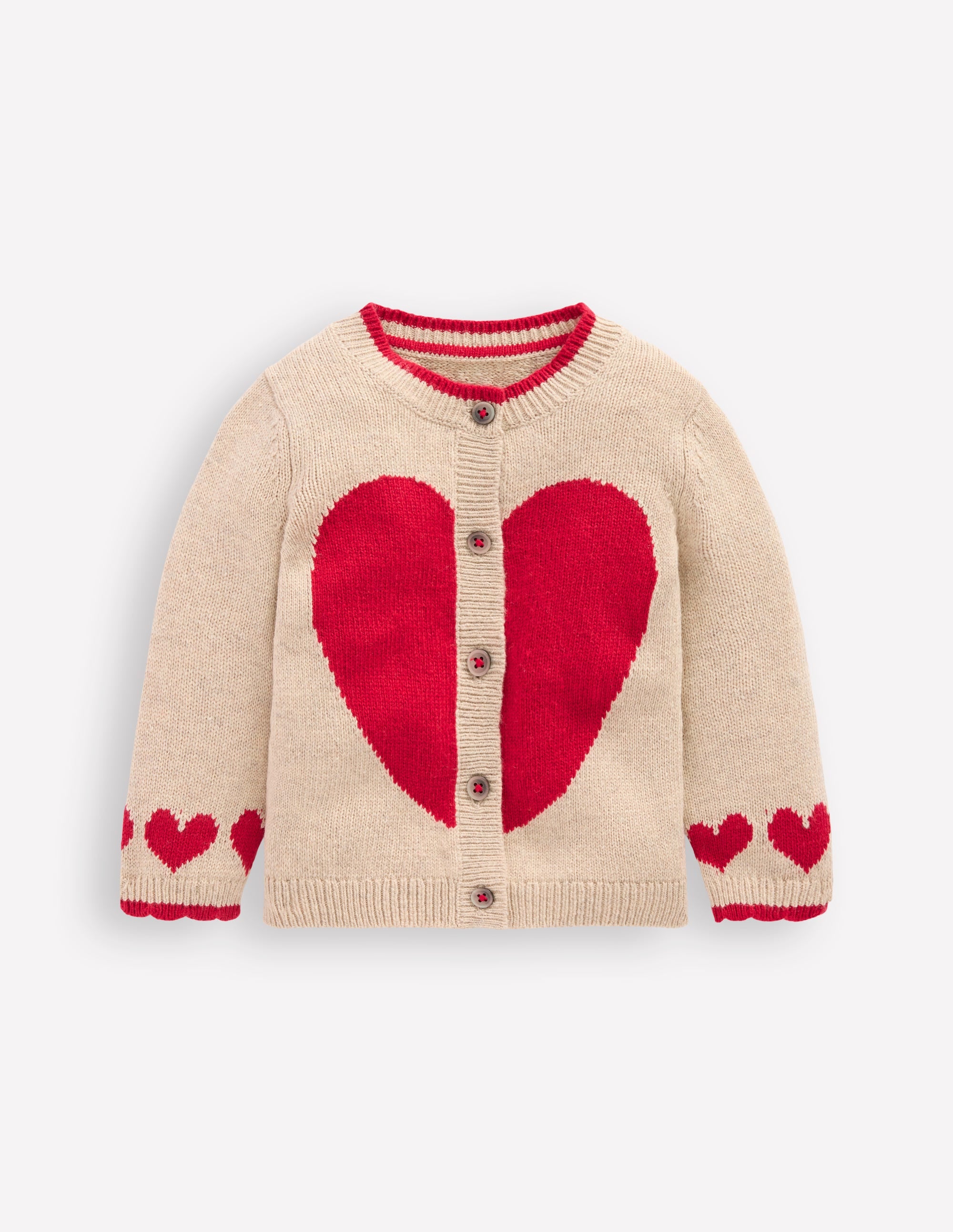 Strickjacke mit Logo-Chinchilla Meliert Herz - Image 1