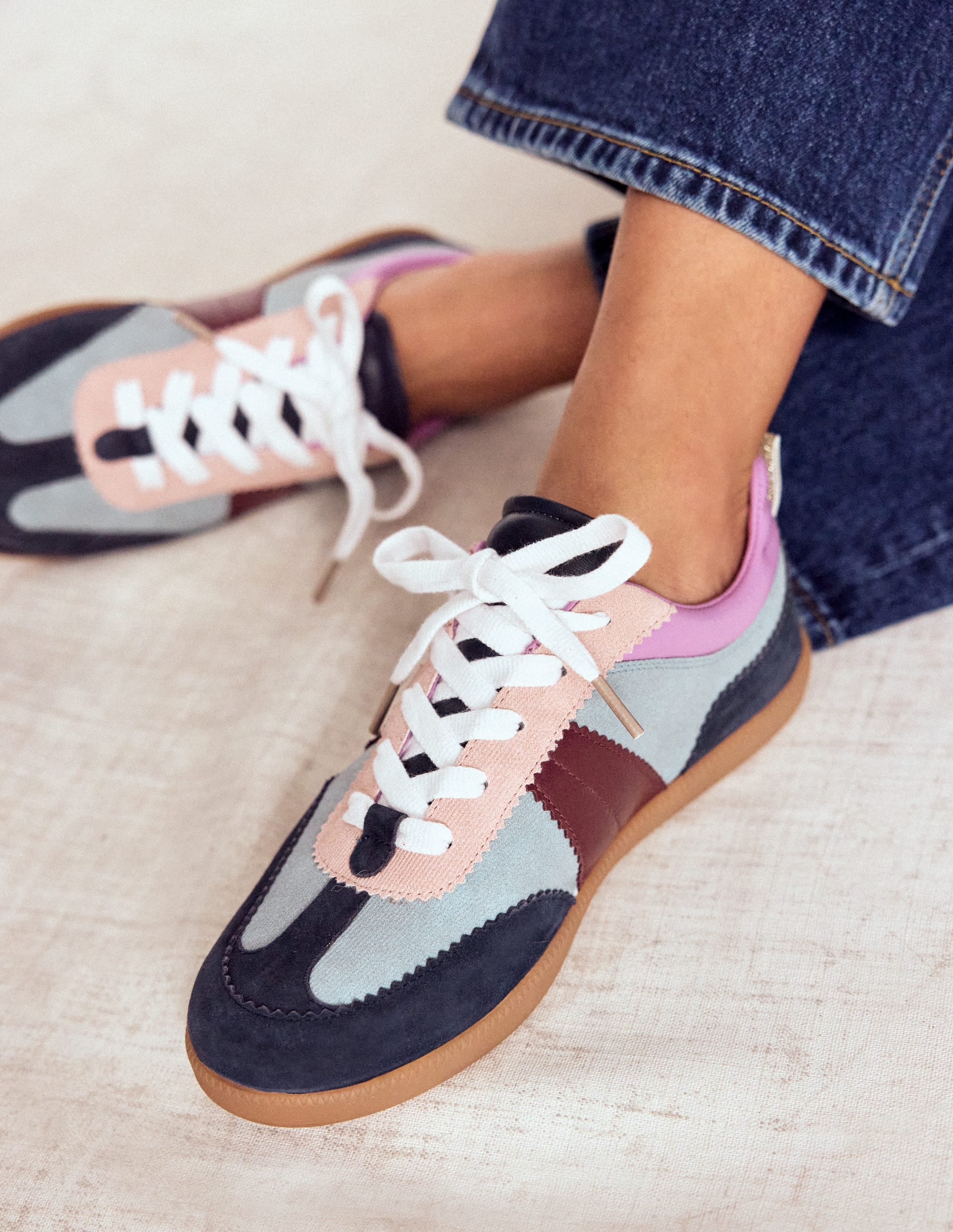 Erin Retro-Tennisschuhe-Cord Blockfarben - Image 2