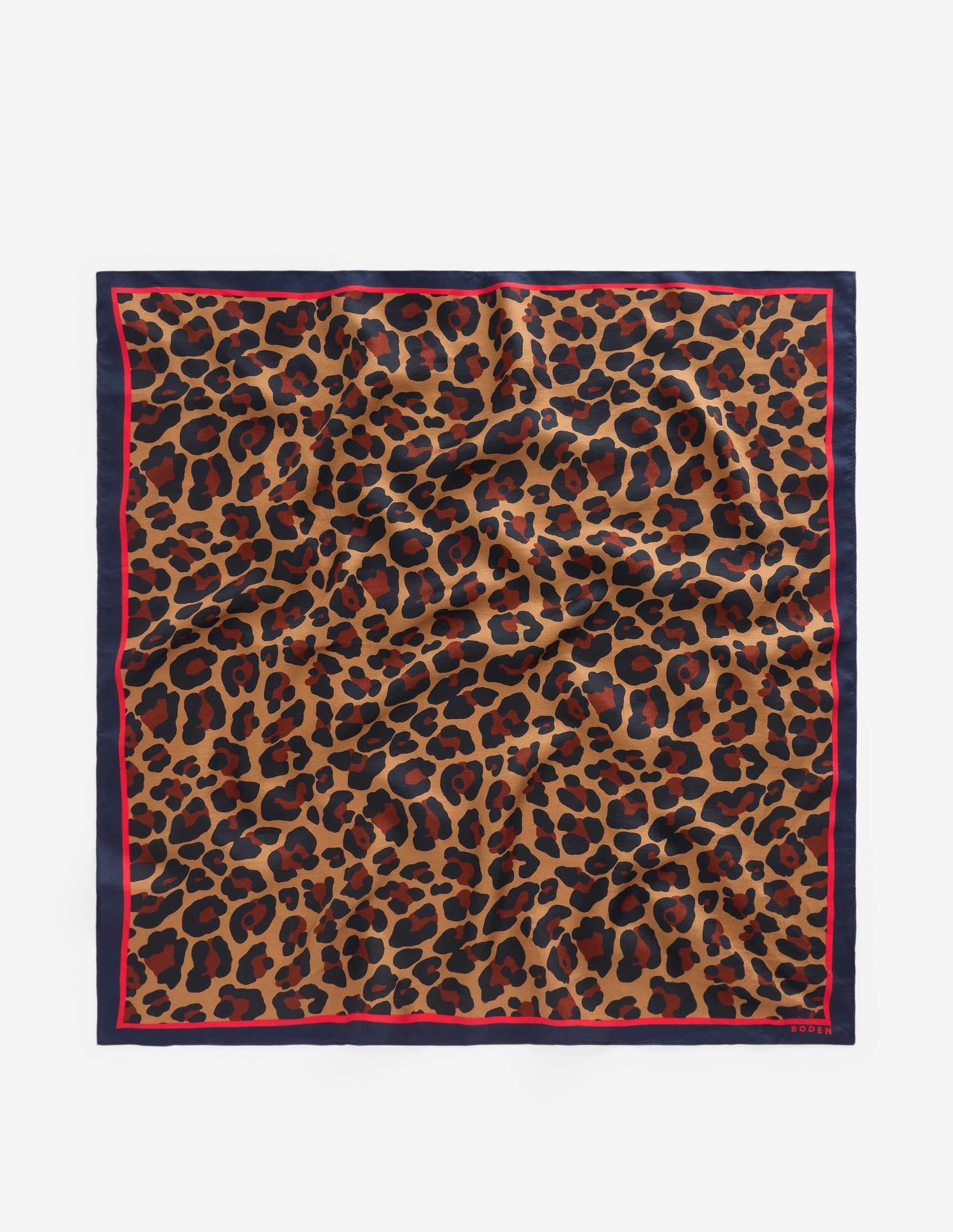 Elisabeth Quadratischer Seidenschal-Bunt, Gepard-Pop - Image 4