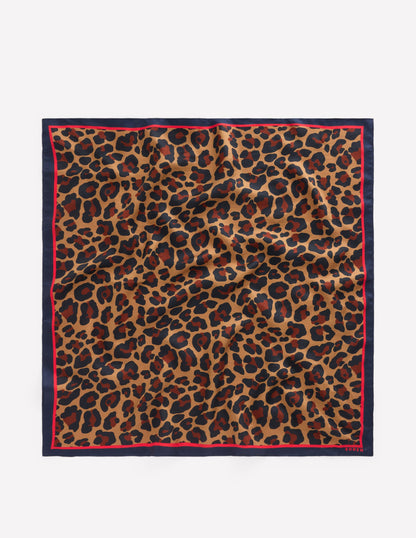 Quadratischer Seidenschal-Bunt, Gepard-Pop-4
