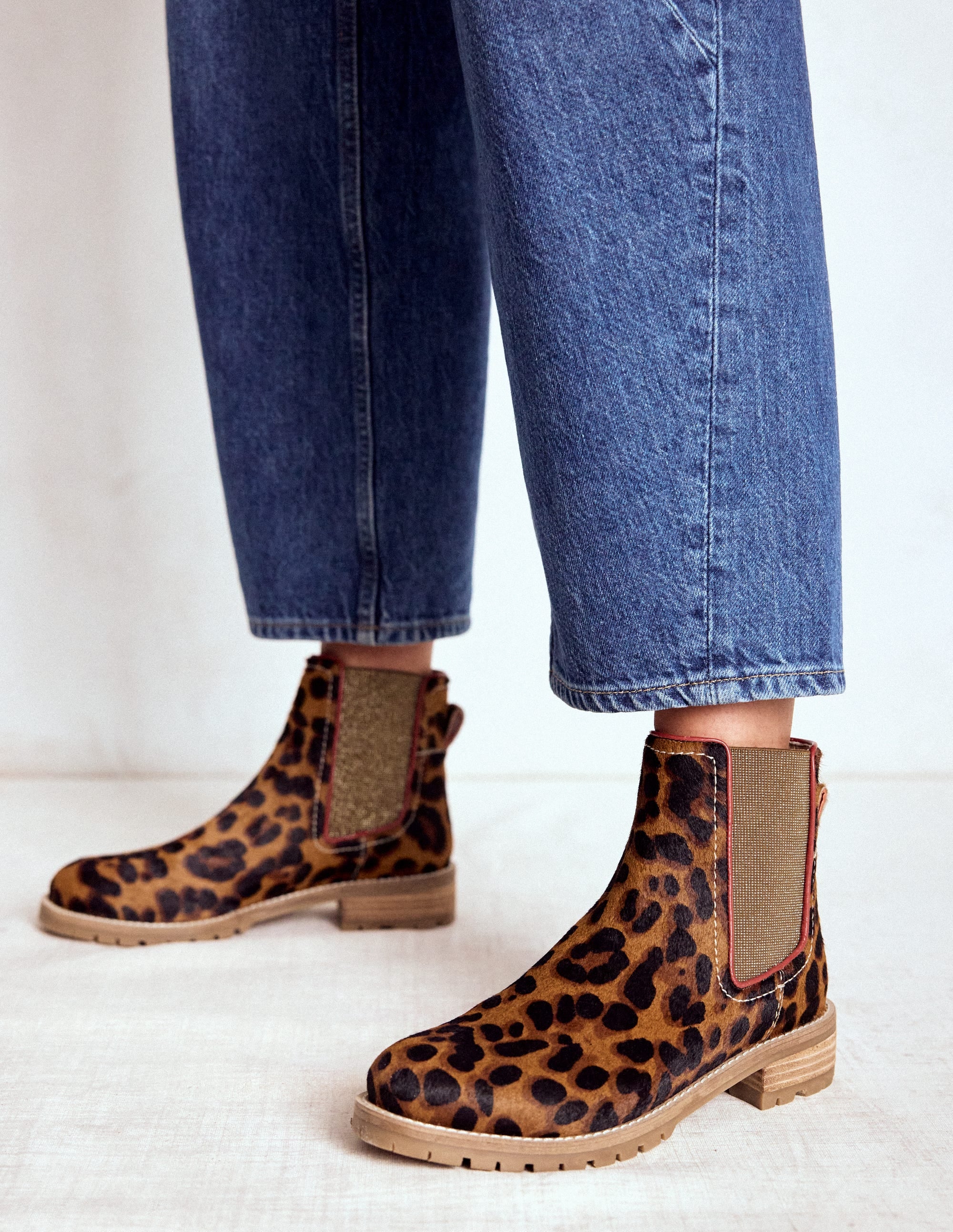 Bottines Chelsea Freya-Cœurs folk rouge rockabilly - Image 2