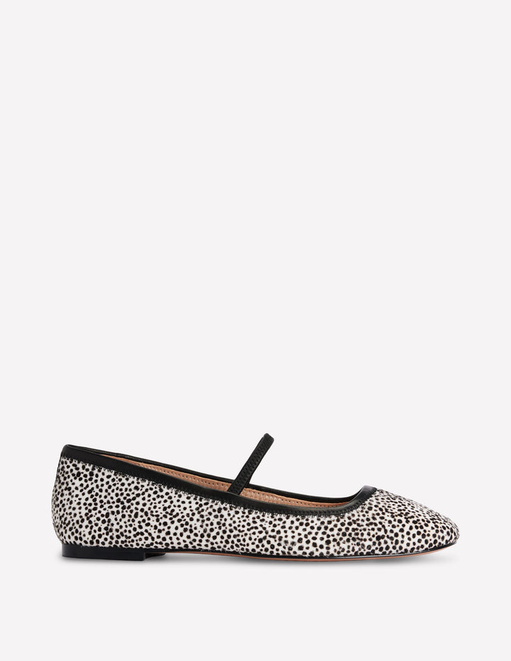 Ballerines Thea façon babies-Cuir effet poulain dalmatien