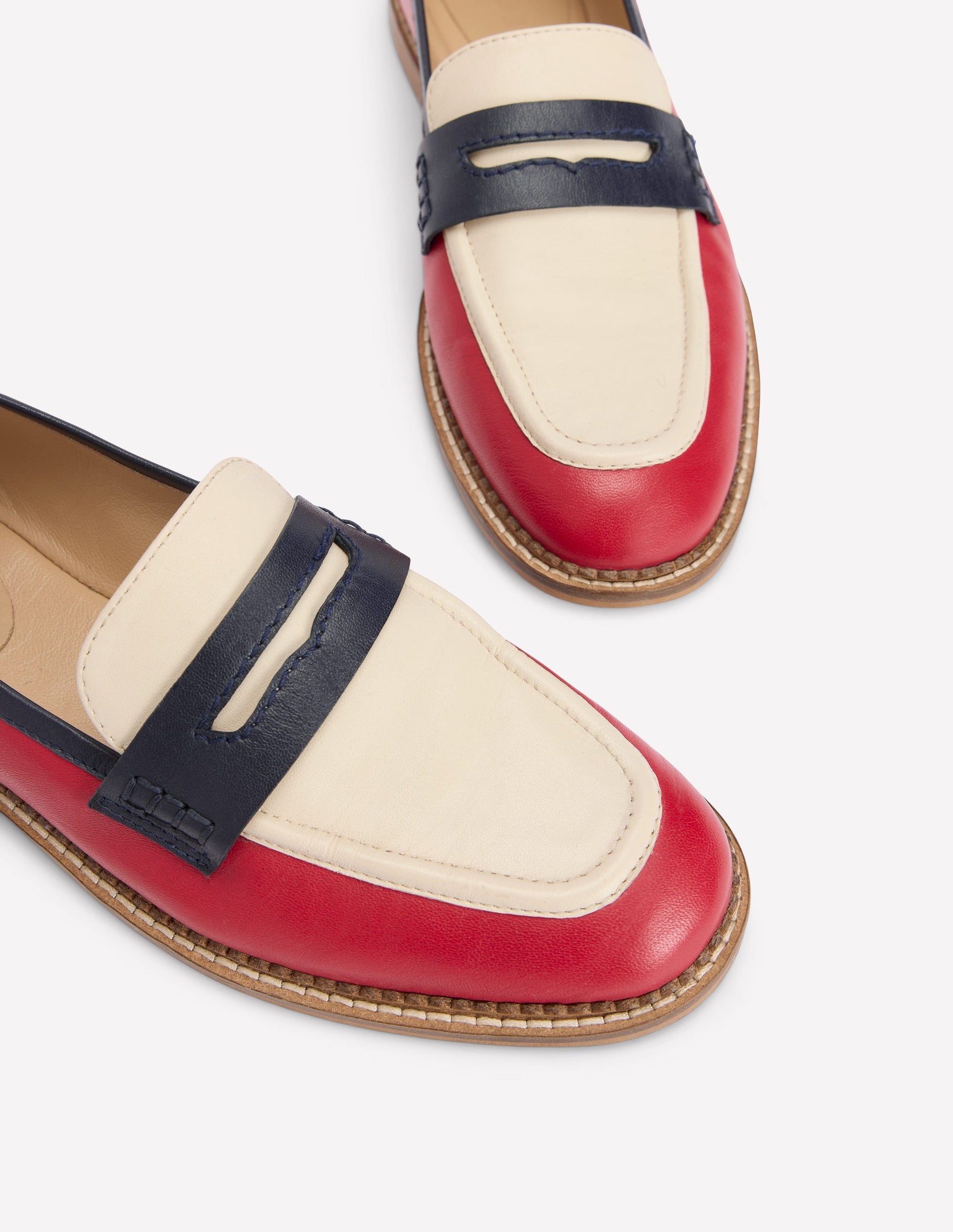 Nya Pennyloafer-Briefkastenrot/Marineblau-4