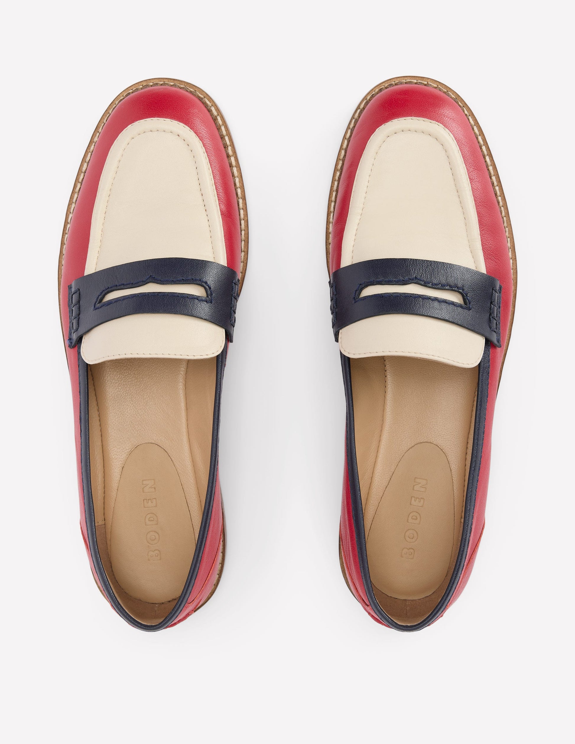 Nya Pennyloafer-Briefkastenrot/Marineblau-5