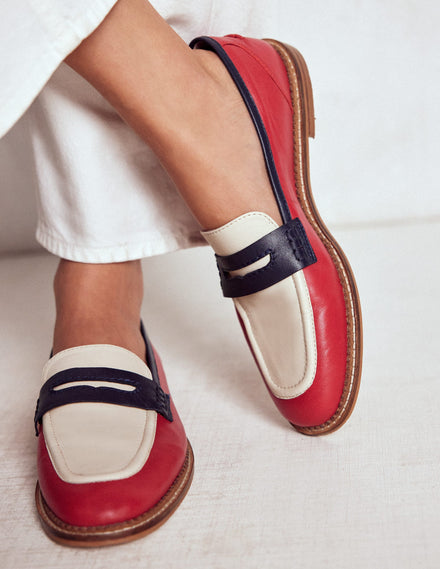 Nya Pennyloafer-Briefkastenrot/Marineblau