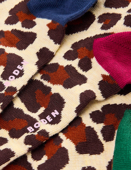 3 paires de chaussettes fantaisie-Cœurs folk rouge rockabilly