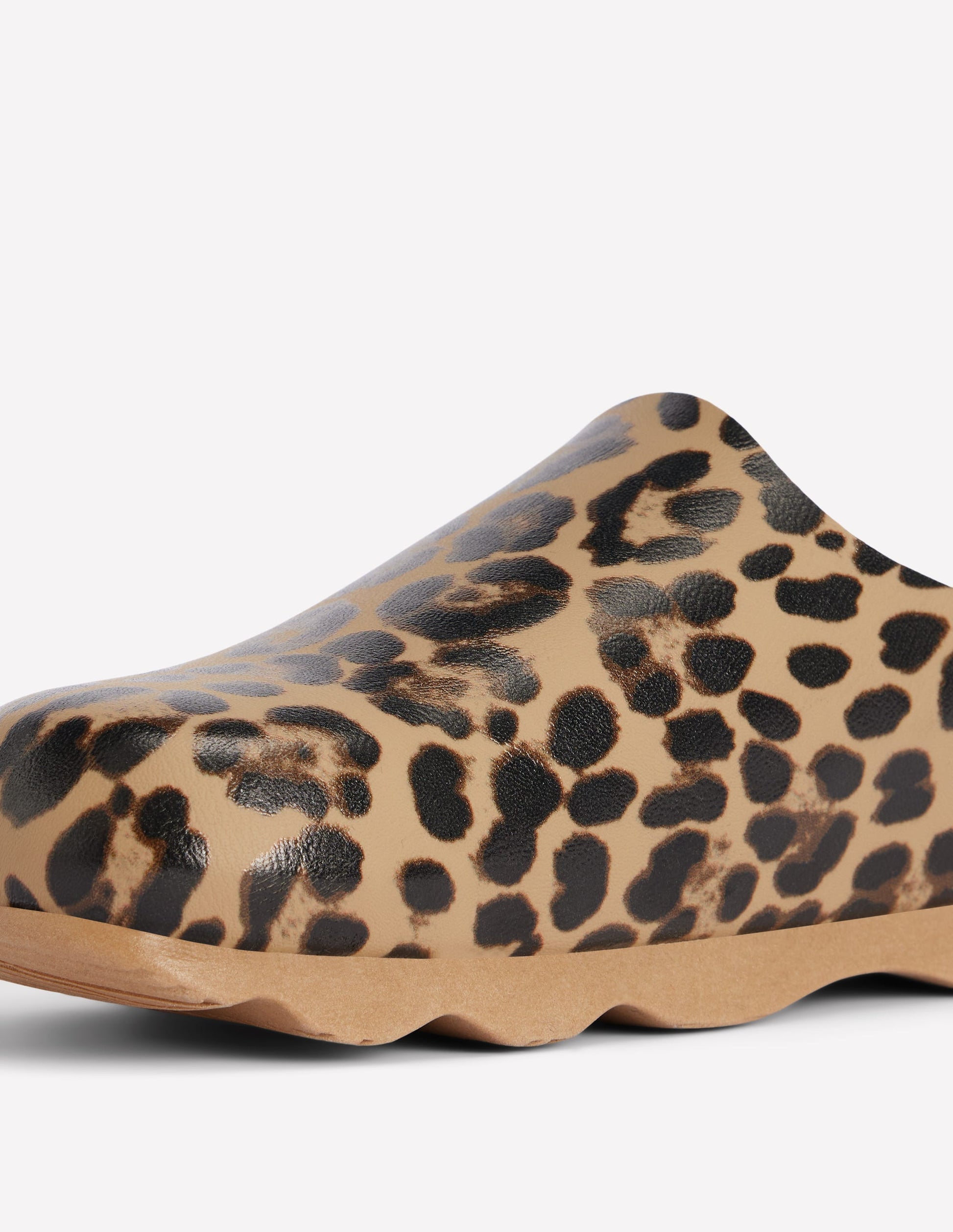 Lyla Clogs in Blockfarben-Mohair, Leopardenmuster-4