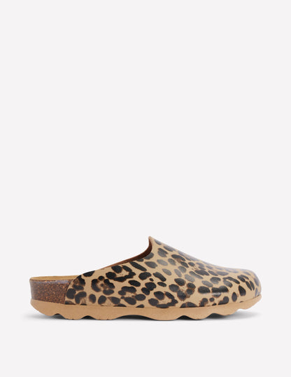 Lyla Clogs in Blockfarben-Mohair, Leopardenmuster-1