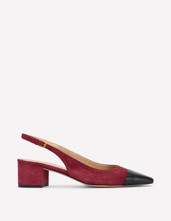 Ailsa Slingbacks mit Blockabsatz-Oxblood