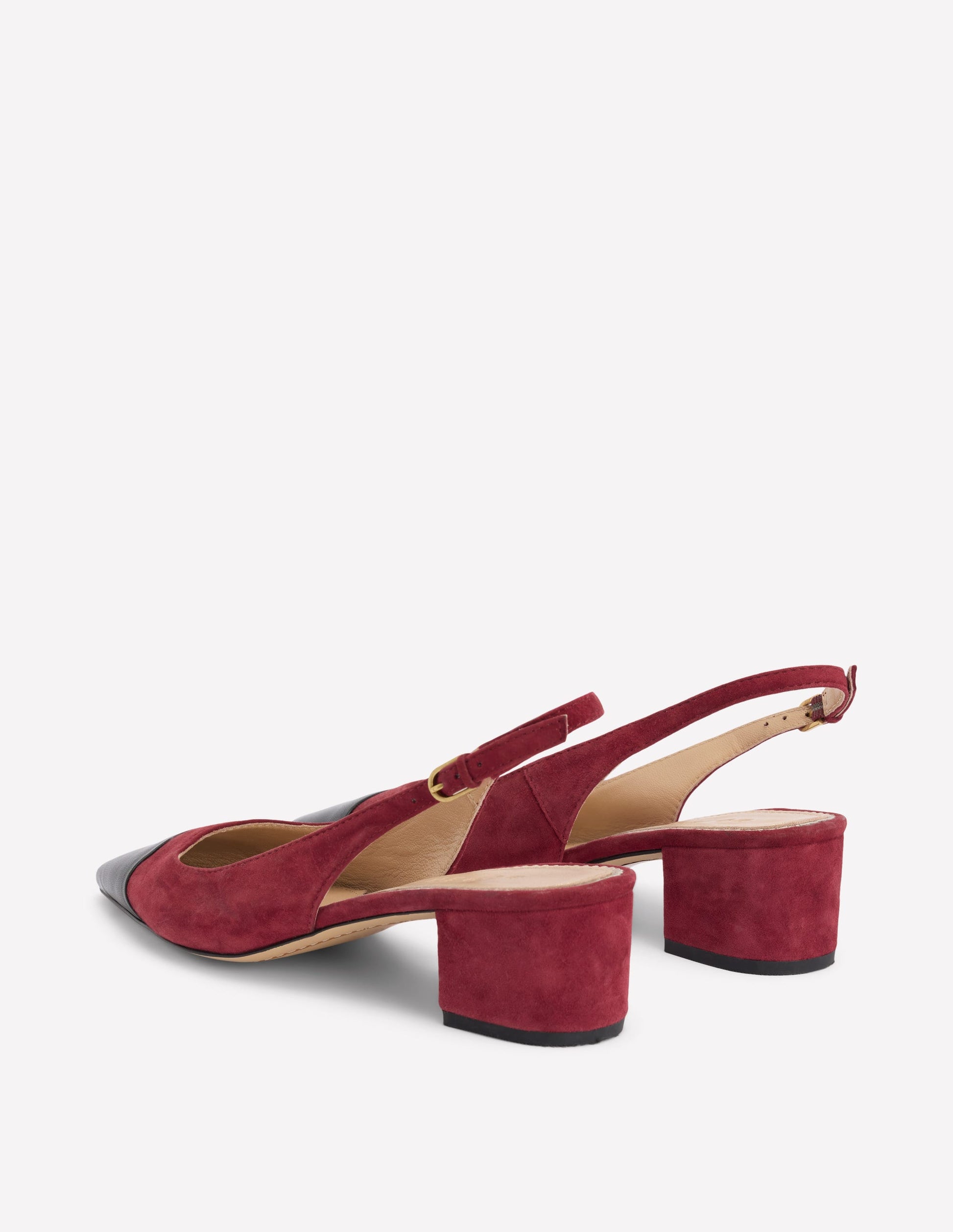 Ailsa Block Heel Slingbacks-Oxblood Boden EU